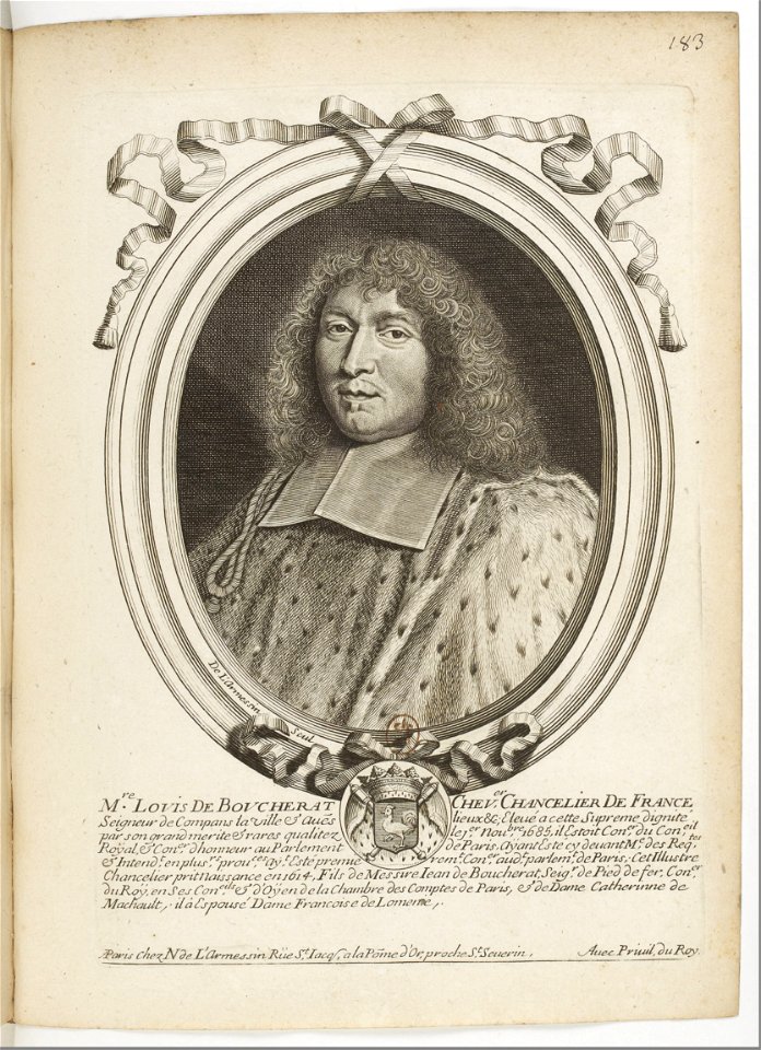 Estampes par Nicolas de Larmessin.f188.Louis Boucherat, chancelier de France