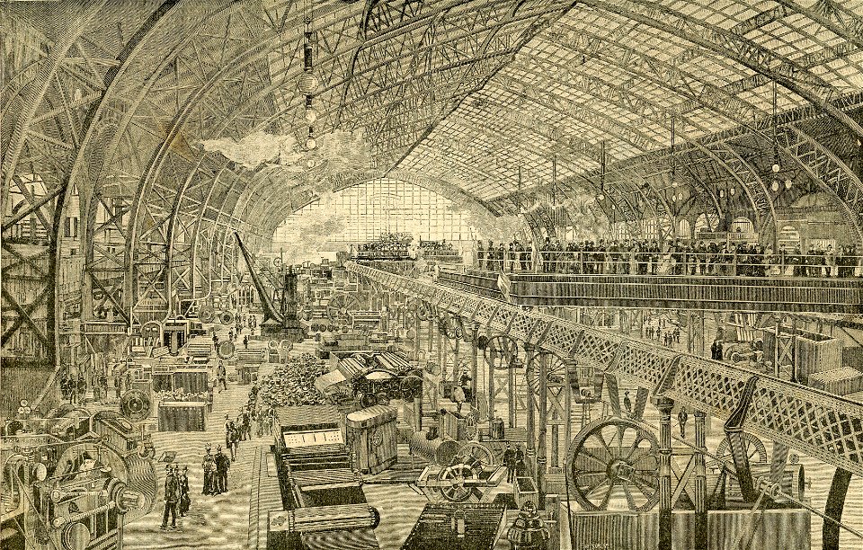 Esposizione di Parigi. – La galleria delle macchine
