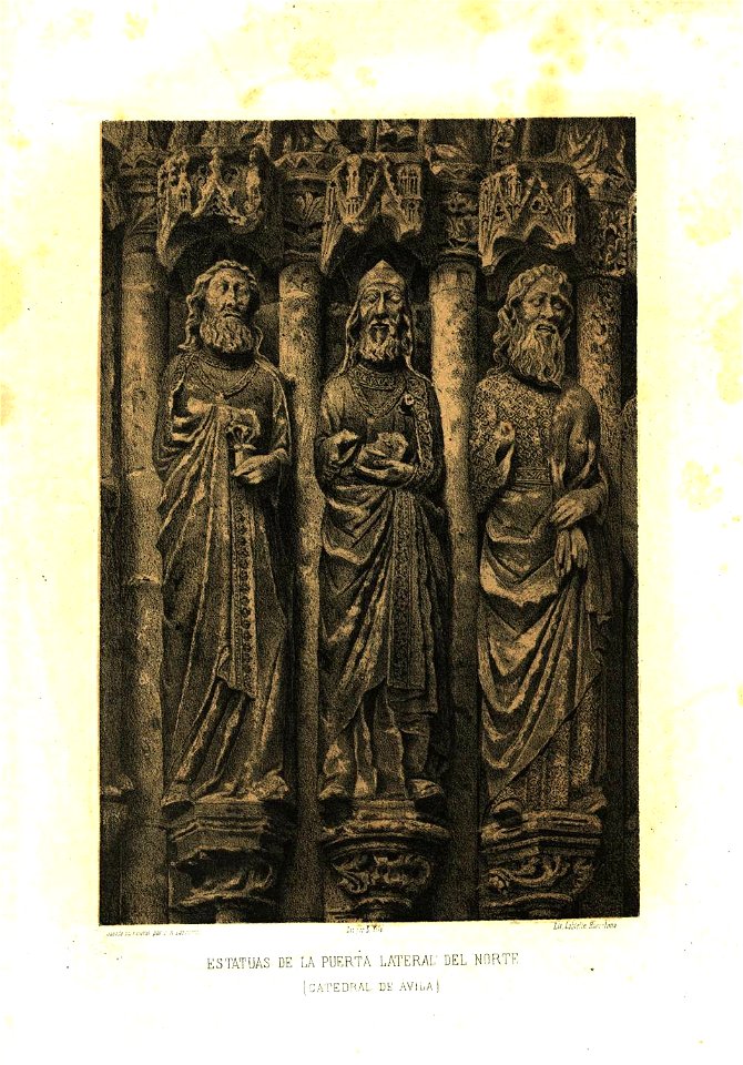 Estatuas de la puerta lateral del norte de la catedral de Ávila (1865) - Parcerisa, F. J.