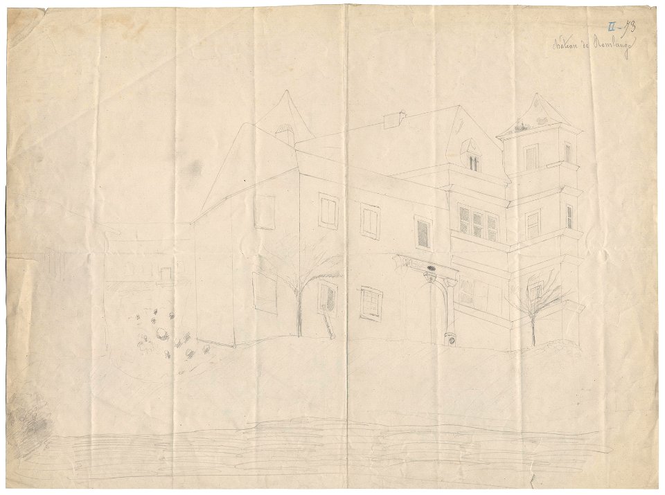 Esquisse du château de Remlange FIE MIG 00164
