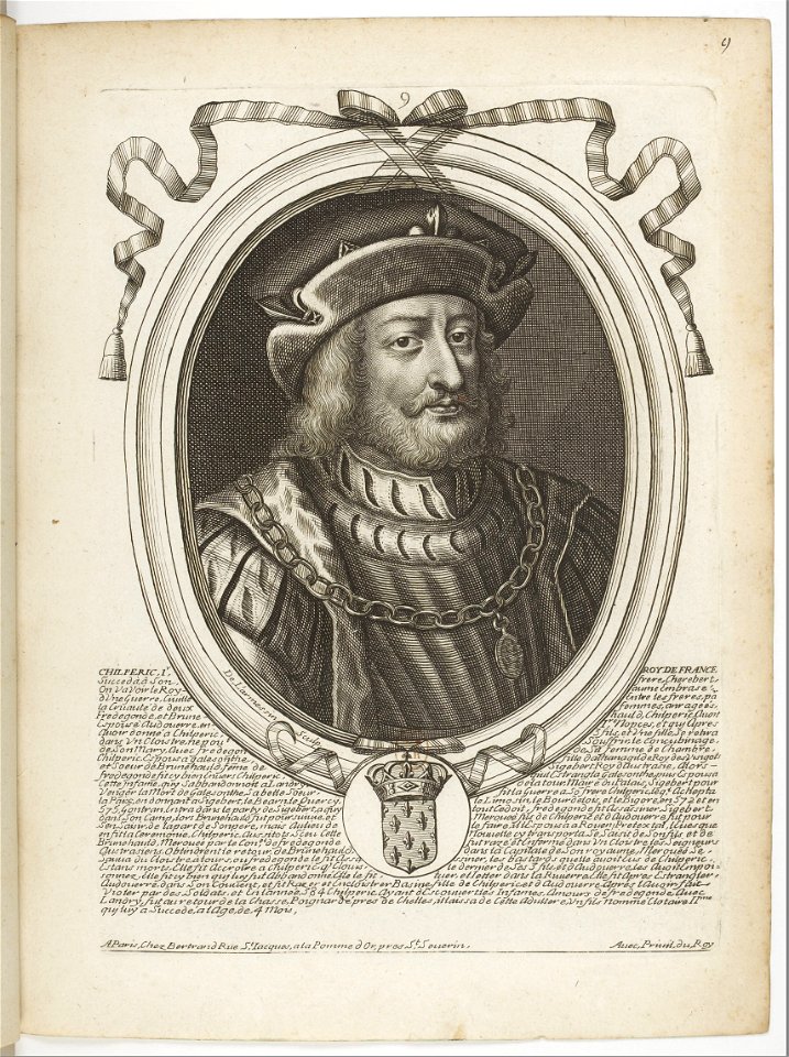 Estampes par Nicolas de Larmessin.f018.Chilpéric I, roi des Francs