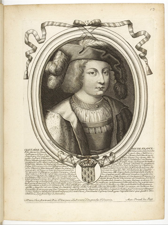 Estampes par Nicolas de Larmessin.f022.Clotaire III, roi des Francs