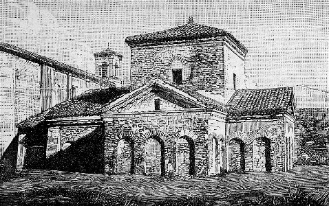 Esterno del Mausoleo di Galla Placidia (xilografia)