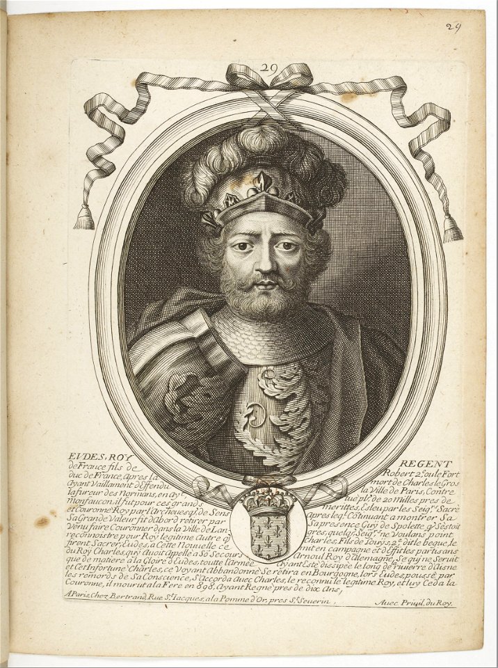 Estampes par Nicolas de Larmessin.f038.Eudes, roi des Francs