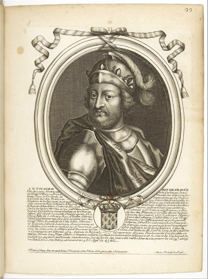 Estampes par Nicolas de Larmessin.f042.Lothaire, roi des Francs