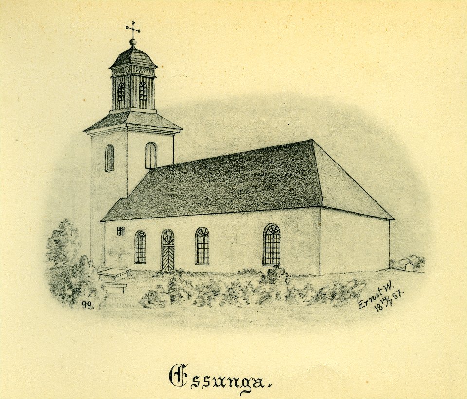 Essunga kyrka 1887 (Ernst Wennerblad 1902)