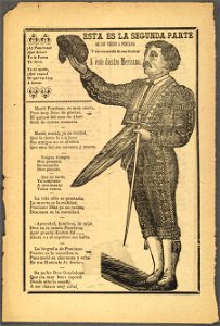 Esta es la segunda parte de los versos a Ponciano y un recuerdo de sus hechos a este diestro mexicano LCCN99615850