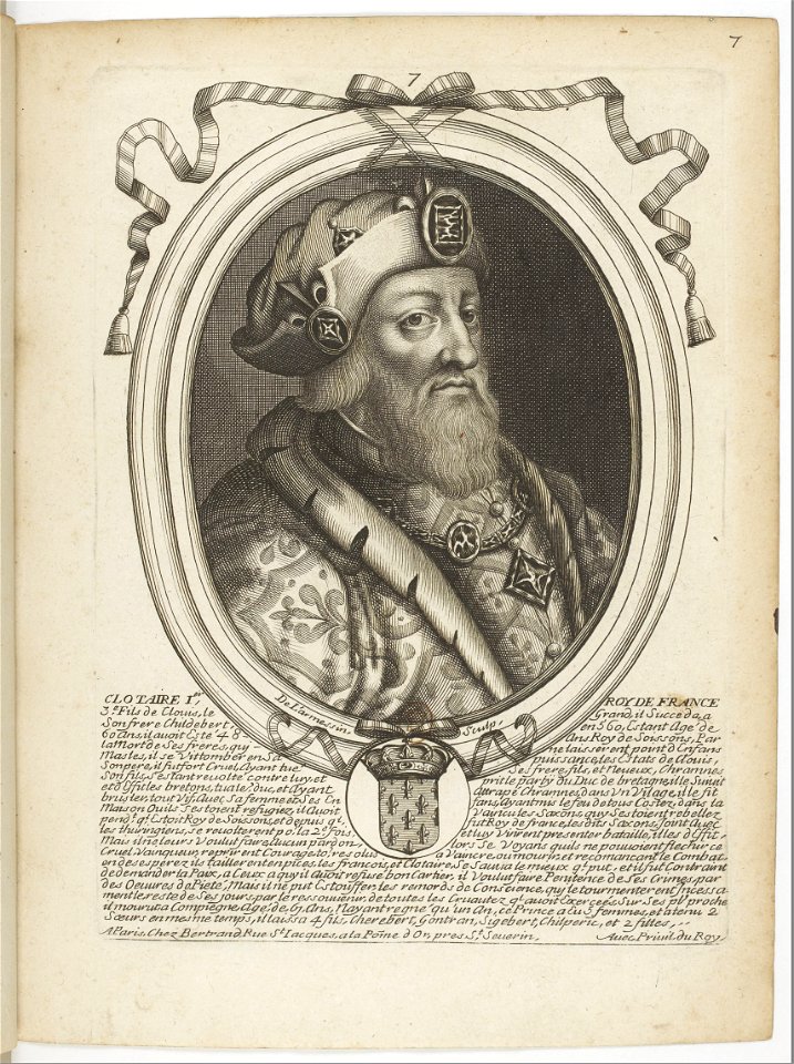 Estampes par Nicolas de Larmessin.f016.Clotaire I, roi des Francs