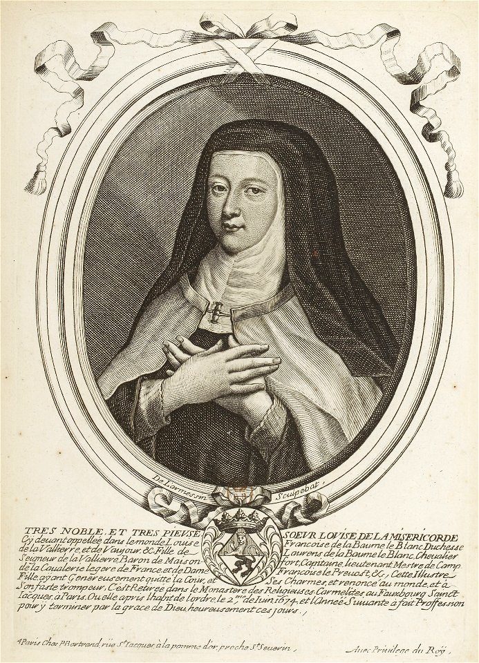 Estampes par Nicolas de Larmessin.f104.Françoise-Louise de la Baume le Blanc, duchesse de La Vallière