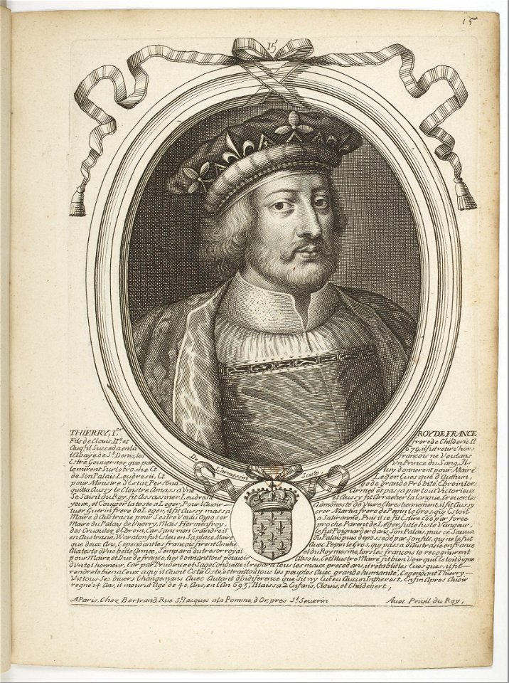 Estampes par Nicolas de Larmessin.f024.Thierry I, roi des Francs