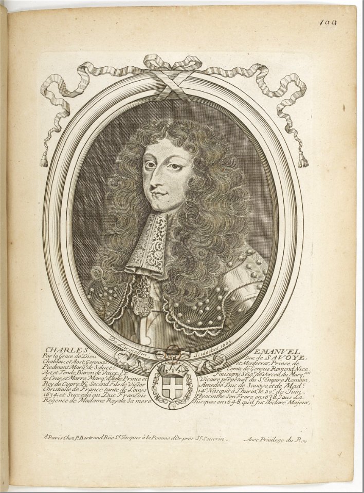 Estampes par Nicolas de Larmessin.f108.Charles-Emmanuel II de Savoie