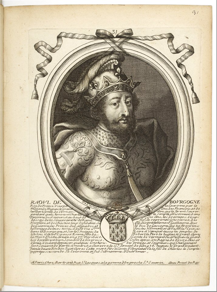 Estampes par Nicolas de Larmessin.f040.Raoul, roi des Francs