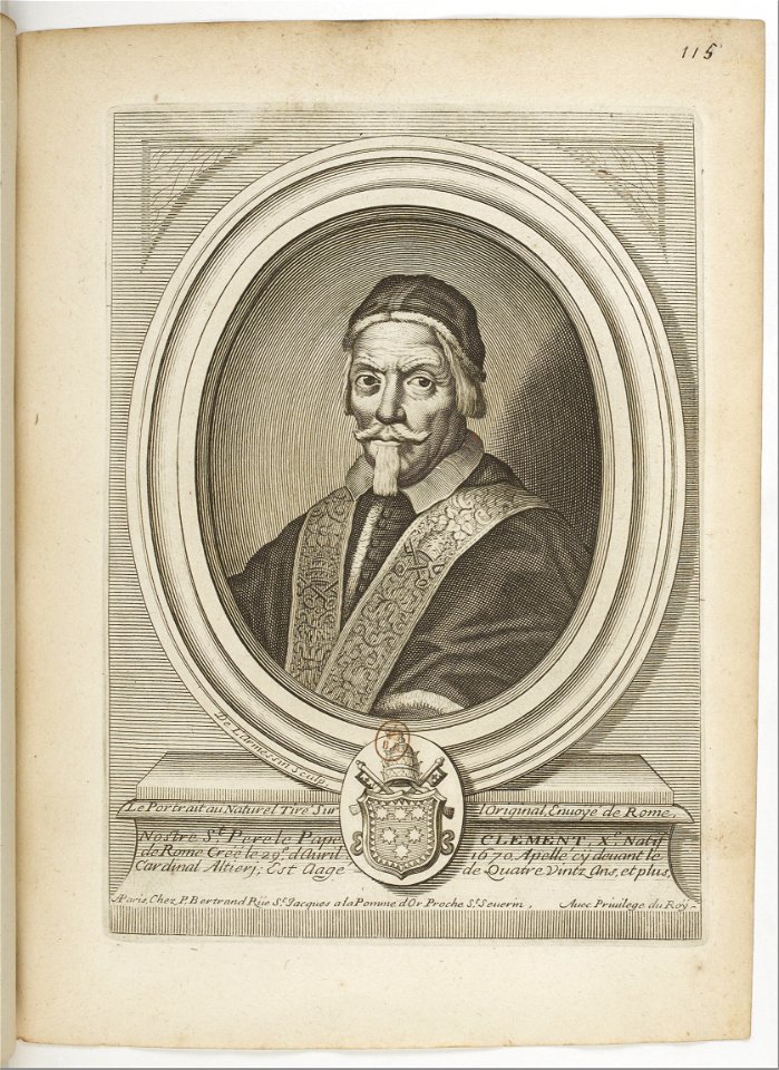 Estampes par Nicolas de Larmessin.f123.Clément X, pape