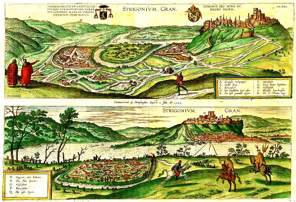 Esztergom by Braun & Hogenberg 1595
