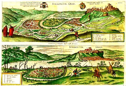 Esztergom by Braun & Hogenberg 1595
