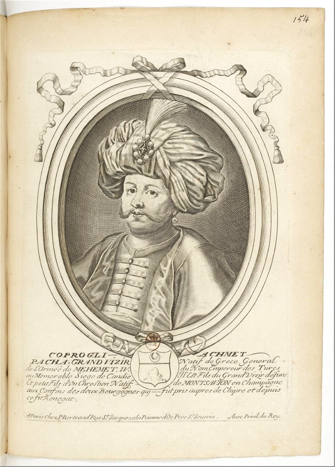 Estampes par Nicolas de Larmessin.f159.Fazil Ahmet Köprülü, grand vizir ottoman