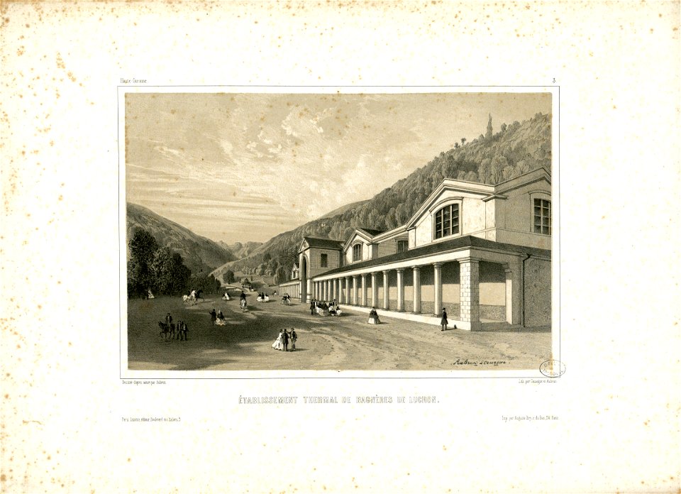 Etablissement thermal de Bagnères de Luchon (3) - Fonds Ancely - B315556101 A AUBRUN 2 014