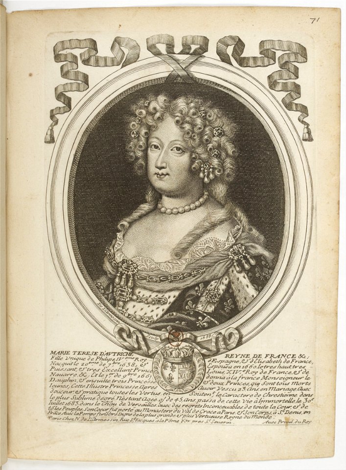 Estampes par Nicolas de Larmessin.f080.Marie-Thérèse, reine de France