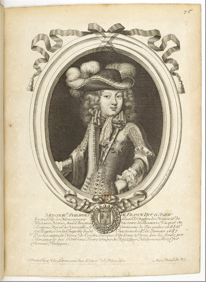 Estampes par Nicolas de Larmessin.f084.Philippe V, roi d'Espagne