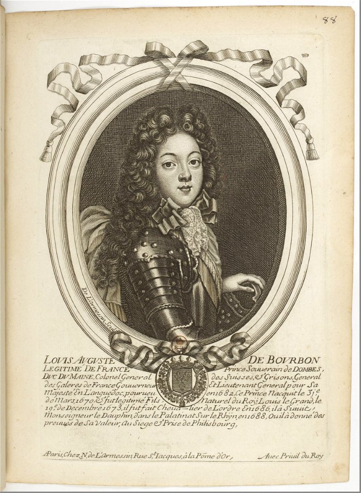 Estampes par Nicolas de Larmessin.f097.Louis-Auguste de Bourbon, duc du Maine