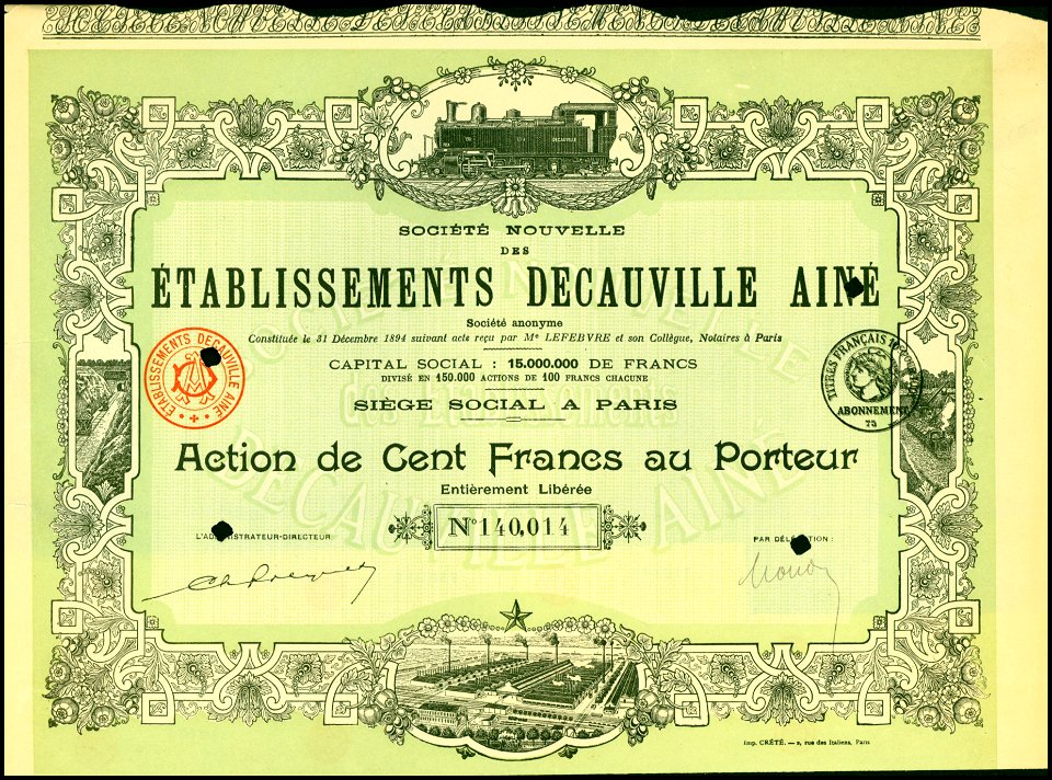 Etablissements Decauville 1894