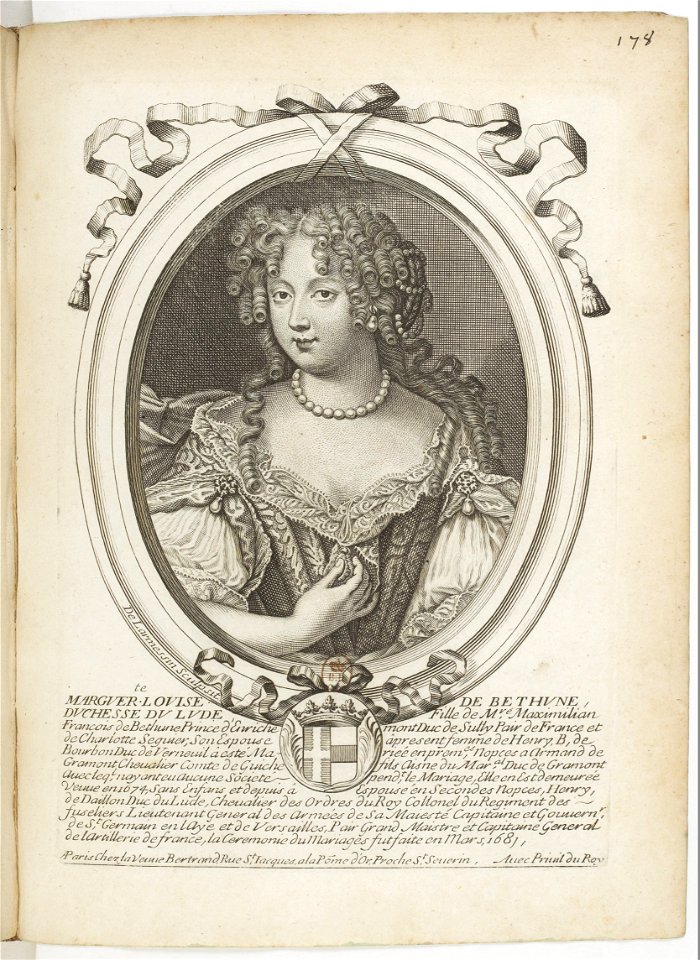 Estampes par Nicolas de Larmessin.f183.Marguerite Louise de Béthune, duchesse du Lude