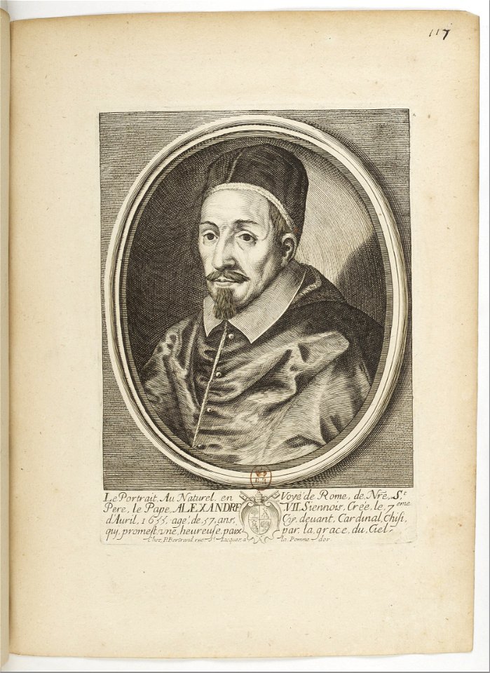 Estampes par Nicolas de Larmessin.f125.Alexandre VII, pape