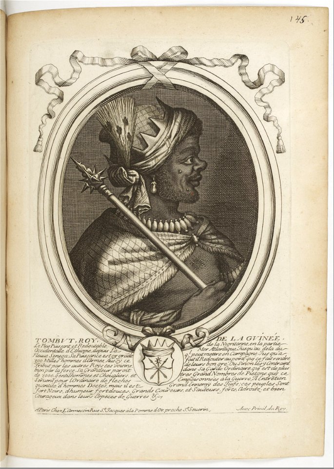 Estampes par Nicolas de Larmessin.f150.Tombut, roi de la Guinée