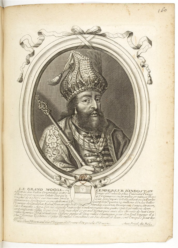 Estampes par Nicolas de Larmessin.f165.Le grand moghol ou l'empereur d'Indostan