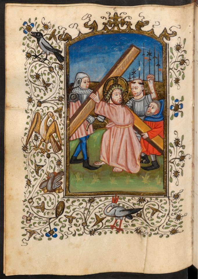 Getijdenboek-UBU Hs. 5 J 27-f.056v-Kruisdraging