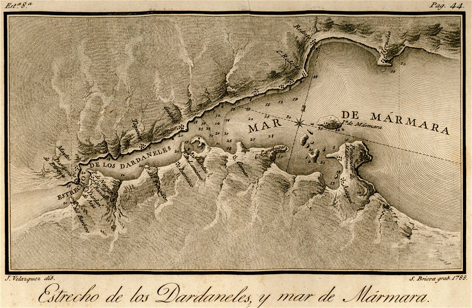 Estrecho de los Dardaneles y mar de Mármara - Moreno José - 1790