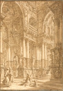 Estudio de arquitectura fantástica (Giuseppe Galli da Bibbiena)