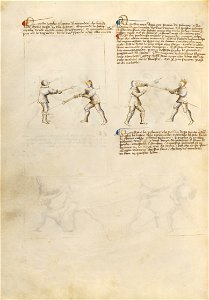 Getty Ms. Ludwig XV 13 37v - Fiore dei Liberi - Combat with Implements - Google Art Project