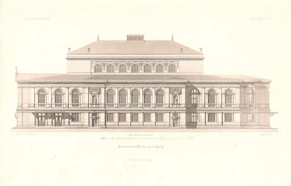 Gewandhaus, Leipzig Entwürfe ArchMus ZFB 36 004