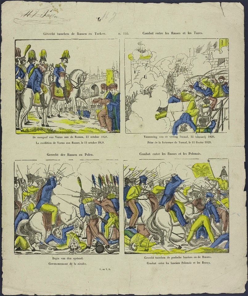 Gevecht tusschen de Russen en Turken-Catchpenny print-Borms 0640