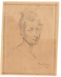 Estudi d'un cap femení - Joan Brull i Vinyoles (1863-1912) - 0