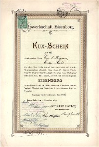 Gewerkschaft Eisenberg 1899
