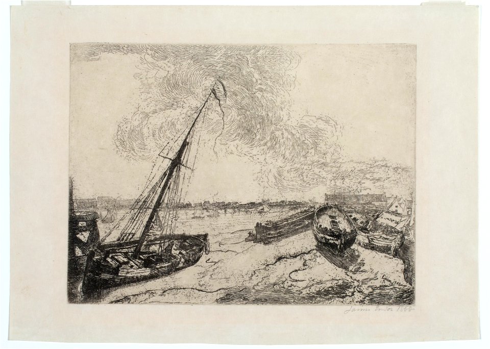 Gestrande schuiten, James Ensor, MSK Gent, 1998-B-49-1