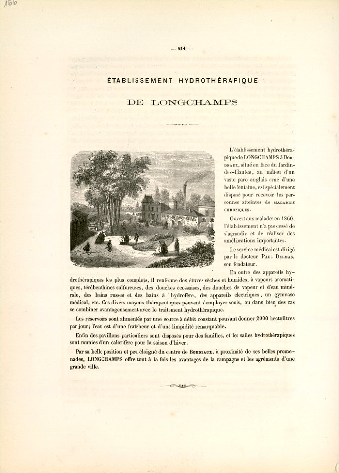 Etablissement hydrothérapique de Longchamps - Fonds Ancely - B315556101 A BERTHIER 235