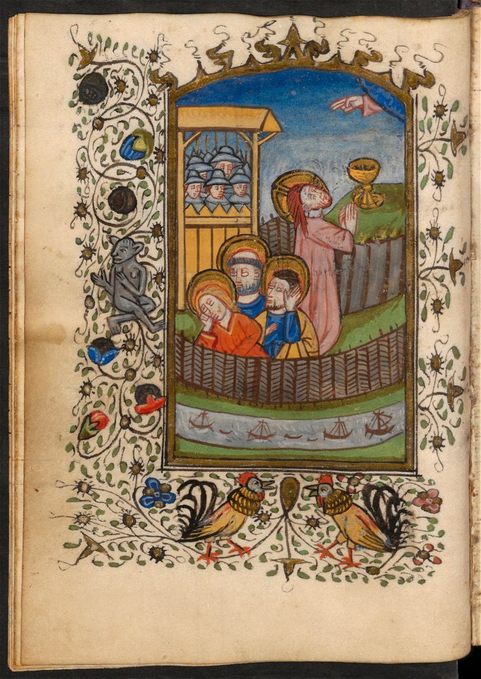 Getijdenboek-UBU Hs. 5 J 27-f.015v-Christus op de olijfberg