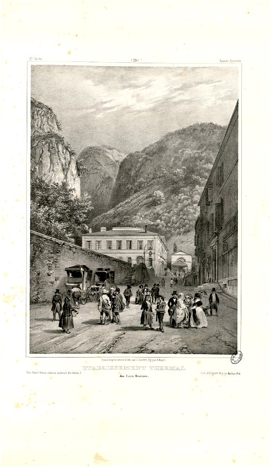 Etablissement thermal des Eaux Bonnes (Basses Pyrénées) - Fonds Ancely - B315556101 A JACOTTET 2 028