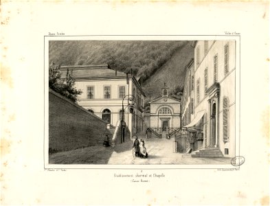 Etablissement thermal et chapelle (Eaux-Bonnes) - Fonds Ancely - B315556101 A ABADIE 4 035