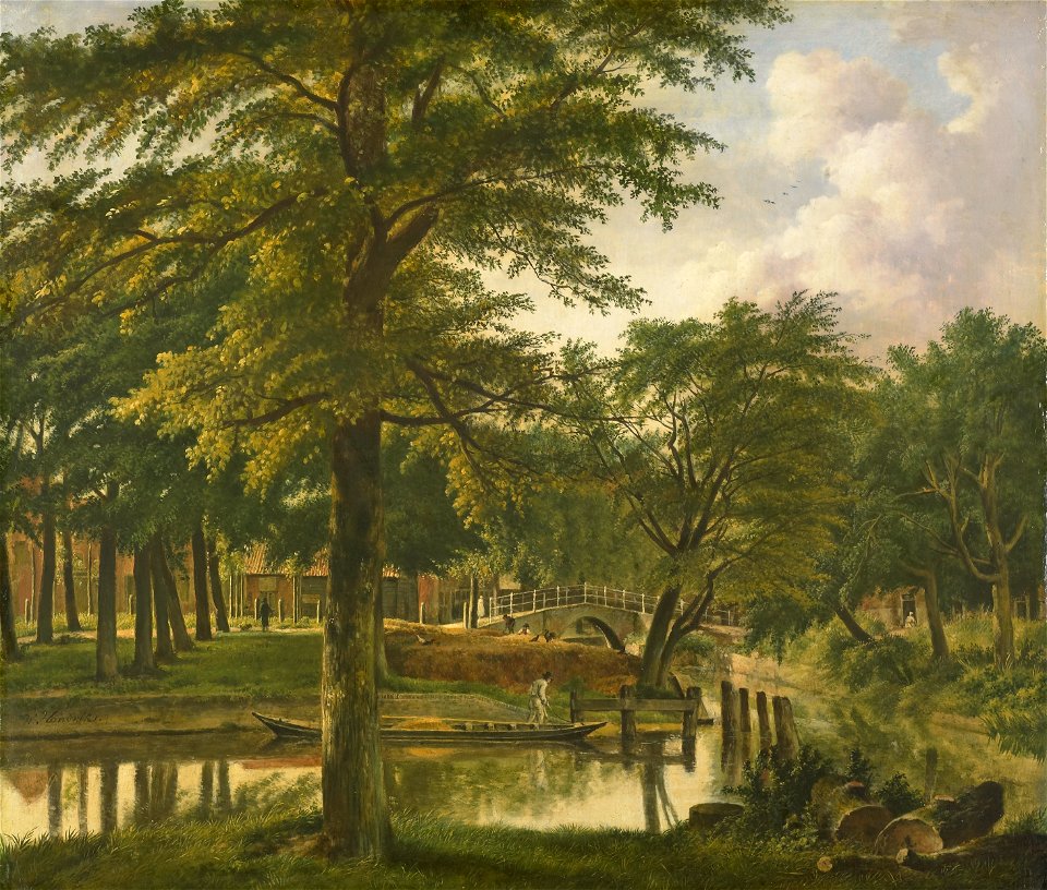 Gezicht op de Nieuwe Gracht bij het Bolwerk te Haarlem Rijksmuseum SK-A-3943