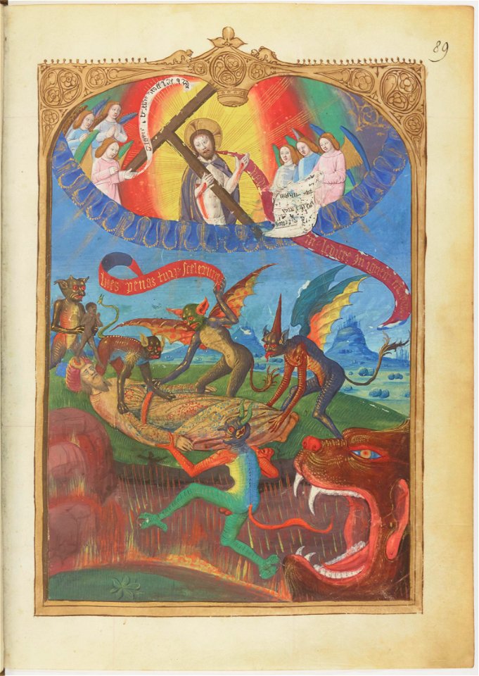 Gestorum Rhodie obsidionis commentarii - BNF Lat6067 f89 (Mehmed II aux enfers)