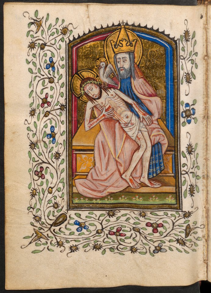 Getijdenboek-UBU Hs. 5 J 27-f.198v-Helige Die-Eenheid, ook wel Genadestoel