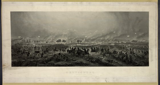 Gettysburg. Repulse of Longstreet's assault - painted by James Walker ; engraved by H.B. Hall, Jr. LCCN2013645394