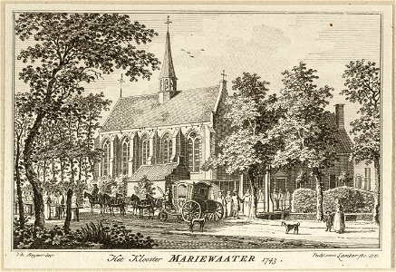 Gezicht op het klooster Mariënwater Mariewaater te Weeze,1743. NL-HlmNHA 1477 53009654
