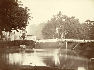 Gezicht opde Ciliwung in Jakarta, Jacobus Anthonie Meessen, 1864 - 1870 - Rijksmuseum