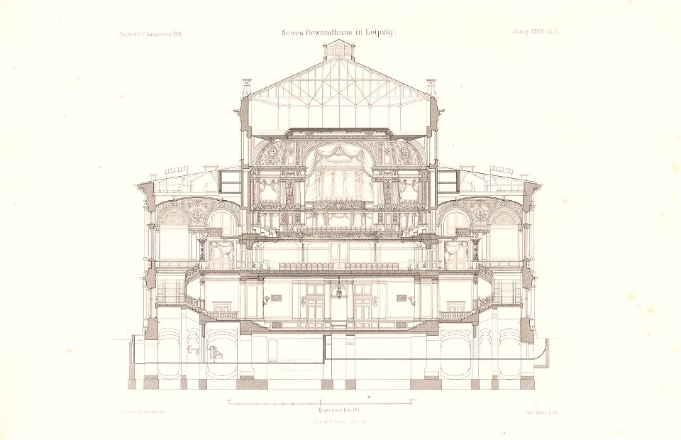 Gewandhaus, Leipzig Entwürfe ArchMus ZFB 36 005