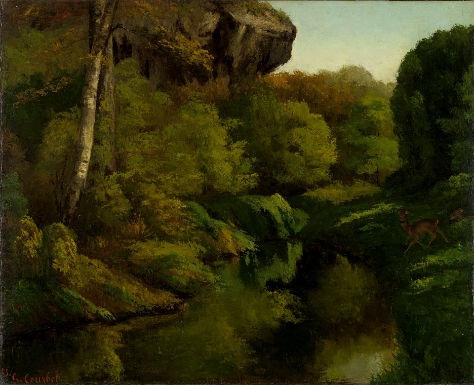 Gezicht in het bos van Fontainebleau Rijksmuseum SK-A-1863